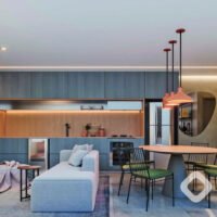 Canto Sabiá - Perspectiva living 68m² Canto Sabiá - Perspectiva living 68m²