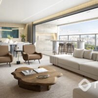 Casa Piauí Higienópolis - Perspectiva living Casa Piauí Higienópolis - Perspectiva living