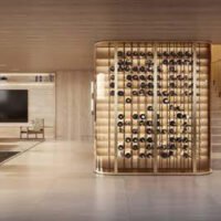 Granoscar Ibirapuera - Perspectiva living casa suspensa 654m² Granoscar Ibirapuera - Perspectiva living casa suspensa 654m²