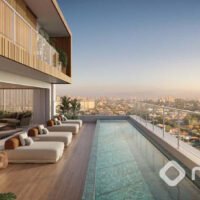 Granoscar Ibirapuera - Perspectiva piscina casa suspensa 654m² Granoscar Ibirapuera - Perspectiva piscina casa suspensa 654m²