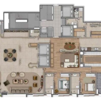 Granoscar Ibirapuera - Planta 412m² - Opção 3 suítes Granoscar Ibirapuera - Planta 412m² - Opção 3 suítes