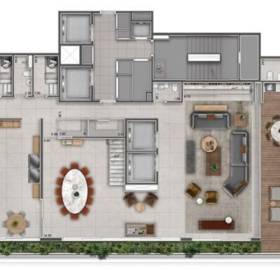 Granoscar Ibirapuera - Planta 636m² - Casa suspensa inferior Granoscar Ibirapuera - Planta 636m² - Casa suspensa inferior