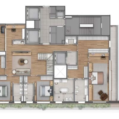 Granoscar Ibirapuera - Planta 636m² - Casa suspensa superior Granoscar Ibirapuera - Planta 636m² - Casa suspensa superior