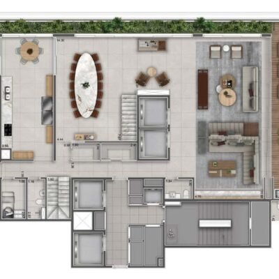 Granoscar Ibirapuera - Planta 654m² - Casa suspensa inferior Granoscar Ibirapuera - Planta 654m² - Casa suspensa inferior