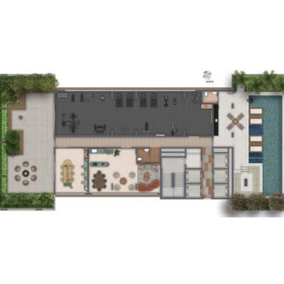 Helbor Collage Bela Vista - Implantação rooftop Helbor Collage Bela Vista - Implantação rooftop