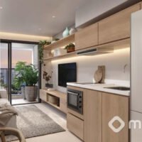 Helbor Collage Bela Vista - Perspectiva living 38m² Helbor Collage Bela Vista - Perspectiva living 38m²