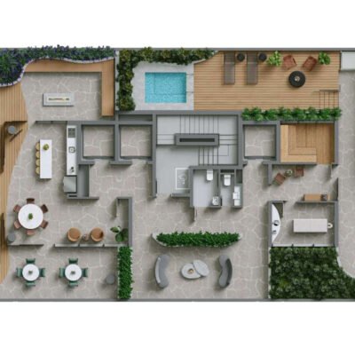 Lumine Campo Belo - Implantação rooftop Lumine Campo Belo - Implantação rooftop