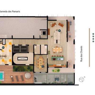 Moema Jazz - Implantação 1º pavimento Moema Jazz - Implantação 1º pavimento