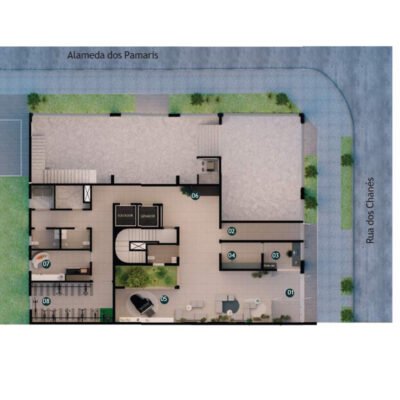 Moema Jazz - Implantação térreo Moema Jazz - Implantação térreo