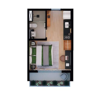 Moema Jazz - Planta 22m² - Studio Moema Jazz - Planta 22m² - Studio