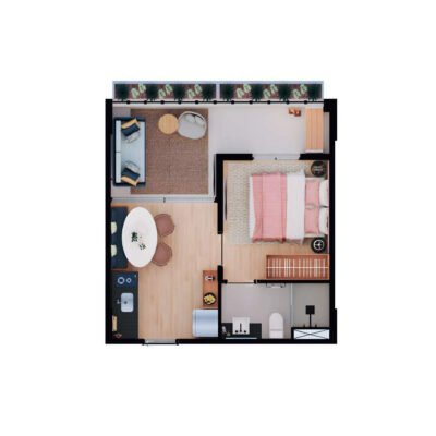 Moema Jazz - Planta 35m² - 1 dorm Moema Jazz - Planta 35m² - 1 dorm