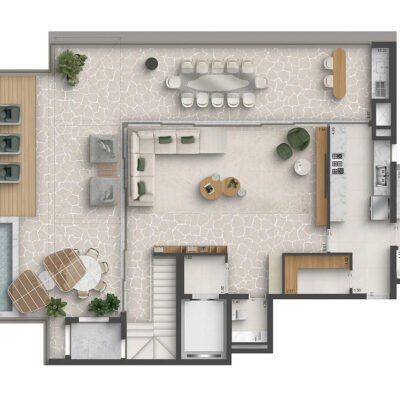 Quarten Ibirapuera - Planta 395m² - Duplex superior Quarten Ibirapuera - Planta 395m² - Duplex superior