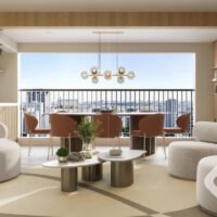 Raízes Premium Campo Belo - Perspectiva living 85m² Raízes Premium Campo Belo - Perspectiva living 85m²