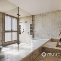 Singular Ibirapuera - Perspectiva sala de banho Singular Ibirapuera - Perspectiva sala de banho