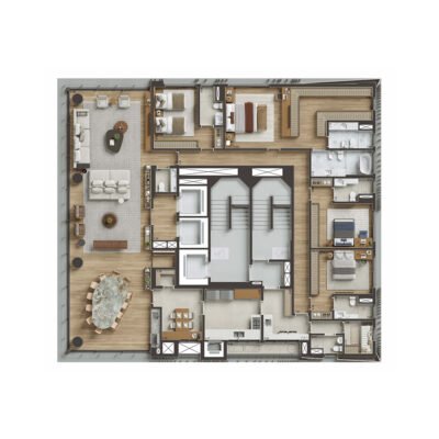 Singular Ibirapuera - Planta 317m² - 4 suítes Singular Ibirapuera - Planta 317m² - 4 suítes