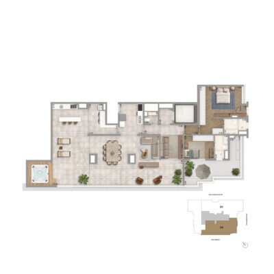 The Garden Klabin - Planta 208m² - Penthouse The Garden Klabin - Planta 208m² - Penthouse