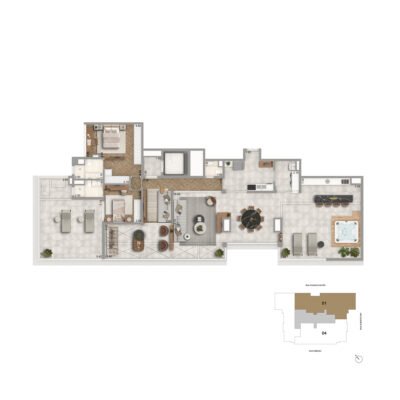 The Garden Klabin - Planta 245m² - Penthouse The Garden Klabin - Planta 245m² - Penthouse