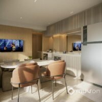 Today Chácara Santo Antônio - Perspectiva living ampliada 39m² Today Chácara Santo Antônio - Perspectiva living ampliada 39m²