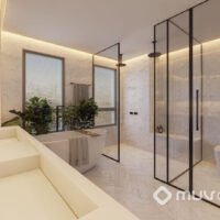 Edson 1400 - Perspectiva banho suíte master Edson 1400 - Perspectiva banho suíte master