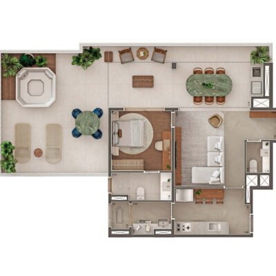 Gavia Moema - Planta 128m² - Penthouse Gavia Moema - Planta 128m² - Penthouse