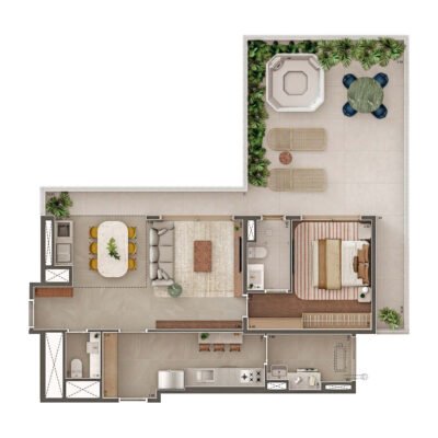 Gavia Moema - Planta 128m² - Penthouse | Final 4 Gavia Moema - Planta 128m² - Penthouse | Final 4