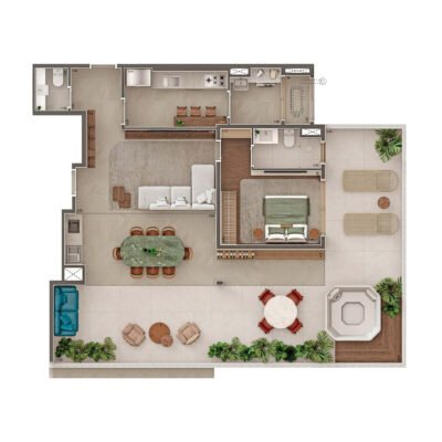 Gavia Moema - Planta 147m² - Penthouse Gavia Moema - Planta 147m² - Penthouse