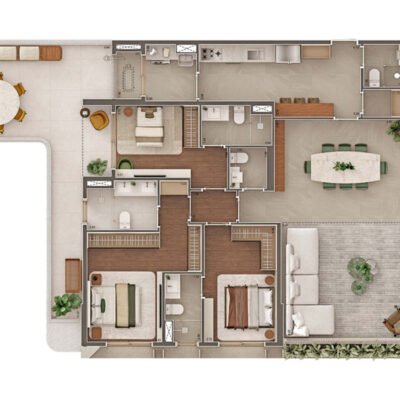 Gavia Moema - Planta 181m² garden Gavia Moema - Planta 181m² garden