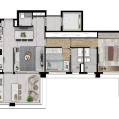 Infinity Brooklin - Planta 88m² - 2 suítes Infinity Brooklin - Planta 88m² - 2 suítes