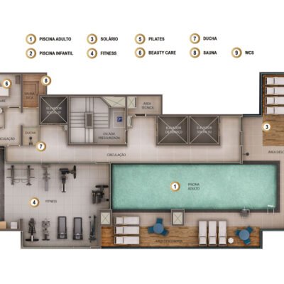 Skyline Brooklin - Implantação rooftop Skyline Brooklin - Implantação rooftop