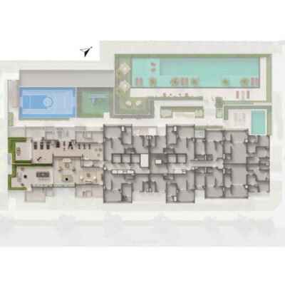 The New Residence Brooklin by Living - Implantação rooftop The New Residence Brooklin by Living - Implantação rooftop