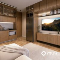 Today Vila Clementino - Perspectiva living 33m² | Final 4 Today Vila Clementino - Perspectiva living 33m² | Final 4