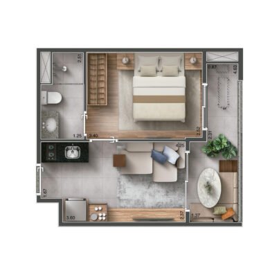 Today Vila Clementino - Planta 30m² | Final 1 Today Vila Clementino - Planta 30m² | Final 1