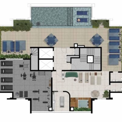 Triu 1722 - Implantação rooftop Triu 1722 - Implantação rooftop