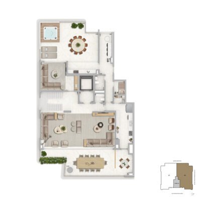 Zen Cyrela & Yoo - Planta 500m² - Duplex inferior Zen Cyrela & Yoo - Planta 500m² - Duplex inferior