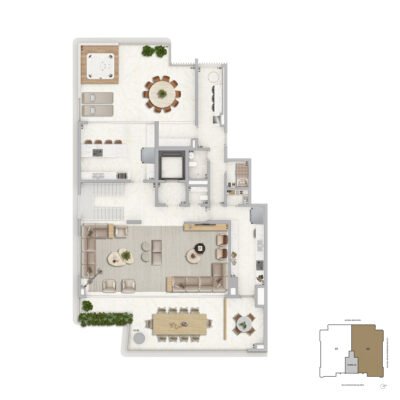 Zen Cyrela & Yoo - Planta 500m² - Duplex inferior opção Zen Cyrela & Yoo - Planta 500m² - Duplex inferior opção