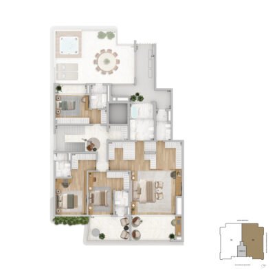 Zen Cyrela & Yoo - Planta 500m² - Duplex superior Zen Cyrela & Yoo - Planta 500m² - Duplex superior