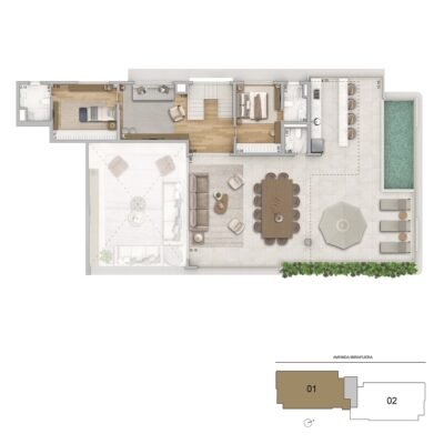 Zen Cyrela & Yoo - Planta 560m² - Duplex superior Zen Cyrela & Yoo - Planta 560m² - Duplex superior