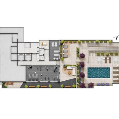 Nex One Estação Eucaliptos - Implantação lazer Nex One Estação Eucaliptos - Implantação lazer