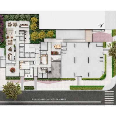 Nex One Estação Eucaliptos - Implantação térreo Nex One Estação Eucaliptos - Implantação térreo