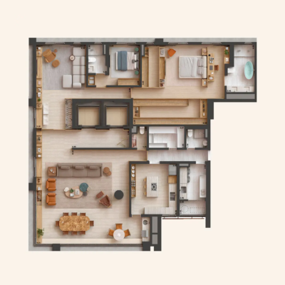 Sofia Campo Belo - Planta 270m² - Opção 3 Sofia Campo Belo - Planta 270m² - Opção 3
