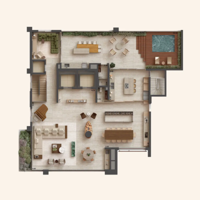 Sofia Campo Belo - Planta 551m² - Duplex superior Sofia Campo Belo - Planta 551m² - Duplex superior