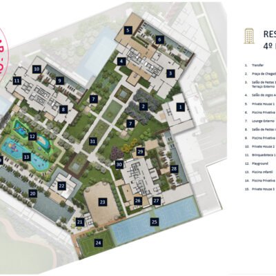 Preliminar - Jardim da Hípica - Implantação - 4º pavimento Preliminar - Jardim da Hípica - Implantação - 4º pavimento