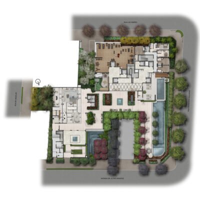 Green Garden by Cyrela - Implantação Térreo Green Garden by Cyrela - Implantação Térreo