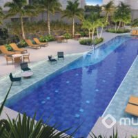 Reserva São Caetano Bosque - Piscina com deck molhado e solarium Reserva São Caetano Bosque - Piscina com deck molhado e solarium