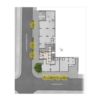 Terrare Studios Moema - Implantação térreo Terrare Studios Moema - Implantação térreo