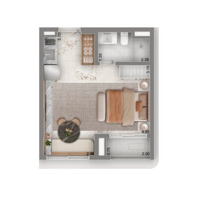 Casa Senses Apartments - Planta 31m² - Studio Casa Senses Apartments - Planta 31m² - Studio