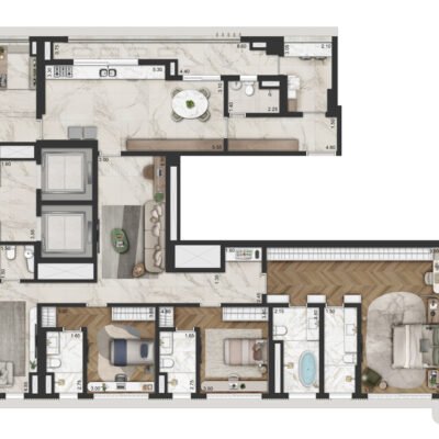 La Galerie - Planta 345m² - Opção decorado La Galerie - Planta 345m² - Opção decorado