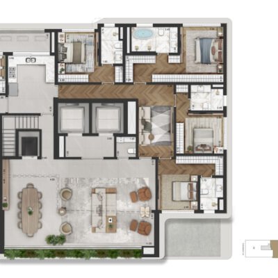 La Galerie - Planta 442m² - Casa inferior La Galerie - Planta 442m² - Casa inferior