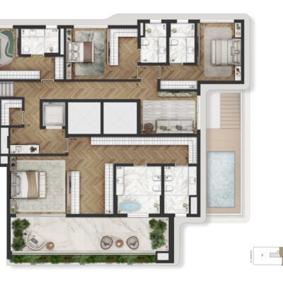 La Galerie - Planta 527m² - Duplex superior La Galerie - Planta 527m² - Duplex superior