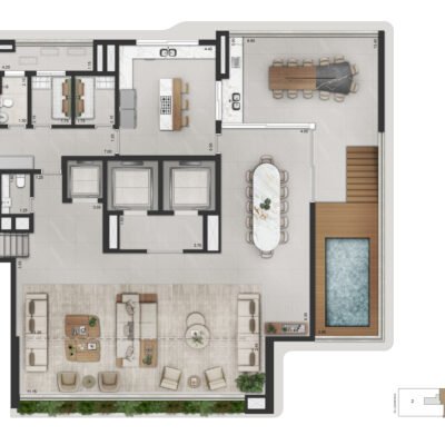 La Galerie - Planta 527m² - Duplex inferior La Galerie - Planta 527m² - Duplex inferior